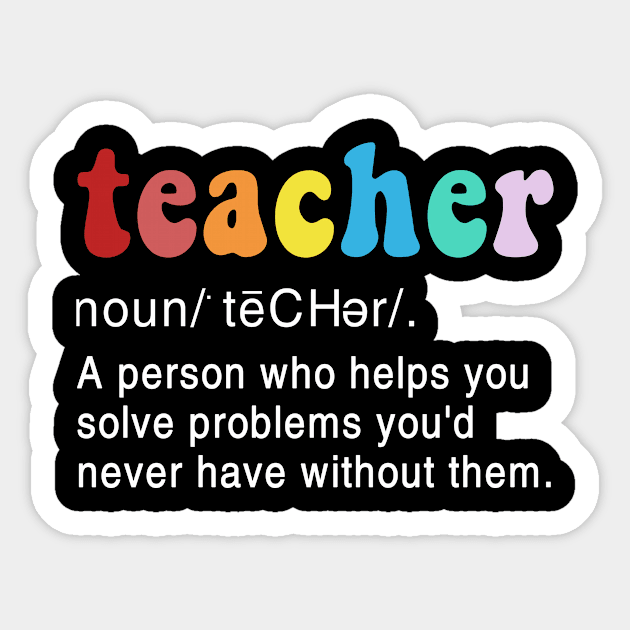 Teacher Off Duty Last Day Of School Teacher Summer T-Shirt Sticker by peskybeater